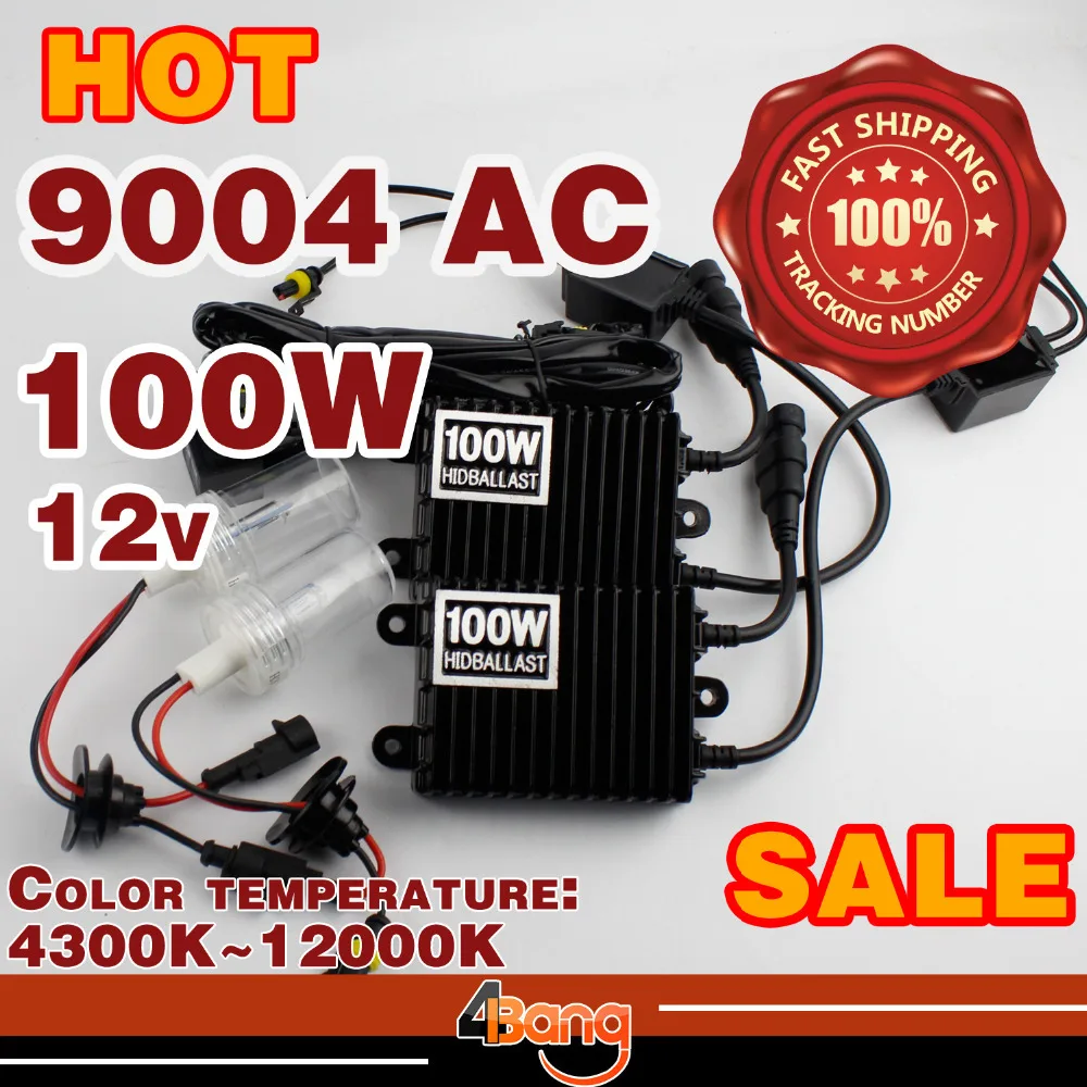 1set 12V 9004-1/9007-1 Only Single Beam 100W Xenon HID Silm Ballast Conversion Kit 4300K 6000K 8000K 10000K 12000K Xenon Bulb