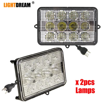 

6x4 4x6 Front headlights 60W Led Work Light For John Deere Combine LED Upper Cab Light x2pcs