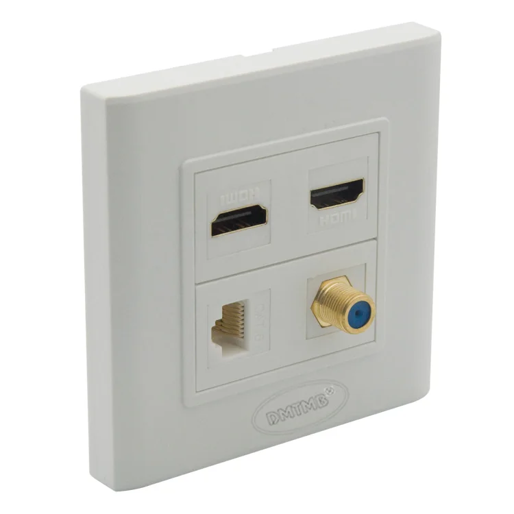 2 порта s HDMI 1 порт F head TV CAT6 RJ45 настенная пластина с разъемами Мама мама|rj45 wall plate|wall