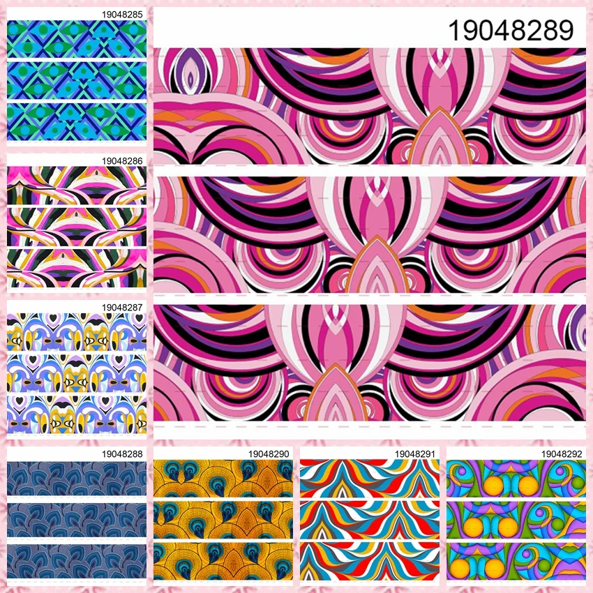 

10yards -different sizes -colorful magic pattern ribbon printed Grosgrain ribbon 19048285
