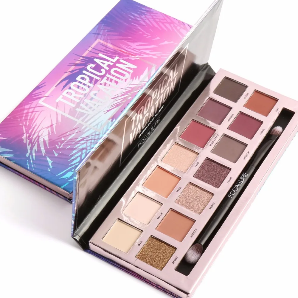 

FOCALLURE 14 Colors Glitter Eyeshadow Palette Pigment Matte Shimmer Smoky Eyeshadow Pallete Makeup Set Drop Shipping