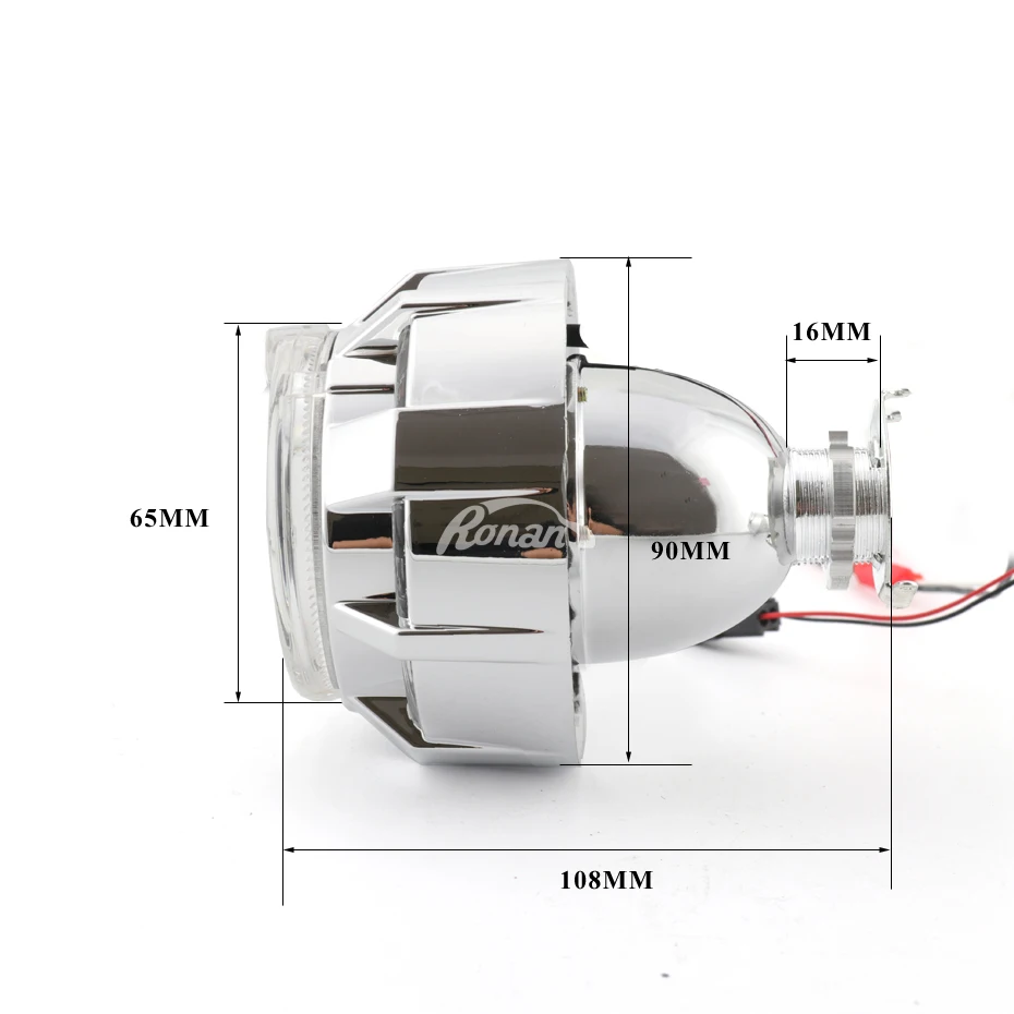  Ronan 2.0 moto H1 bi xenon double led angel eyes one set shrouds H4 H7 adapter car headlight use H1 - 32954786417