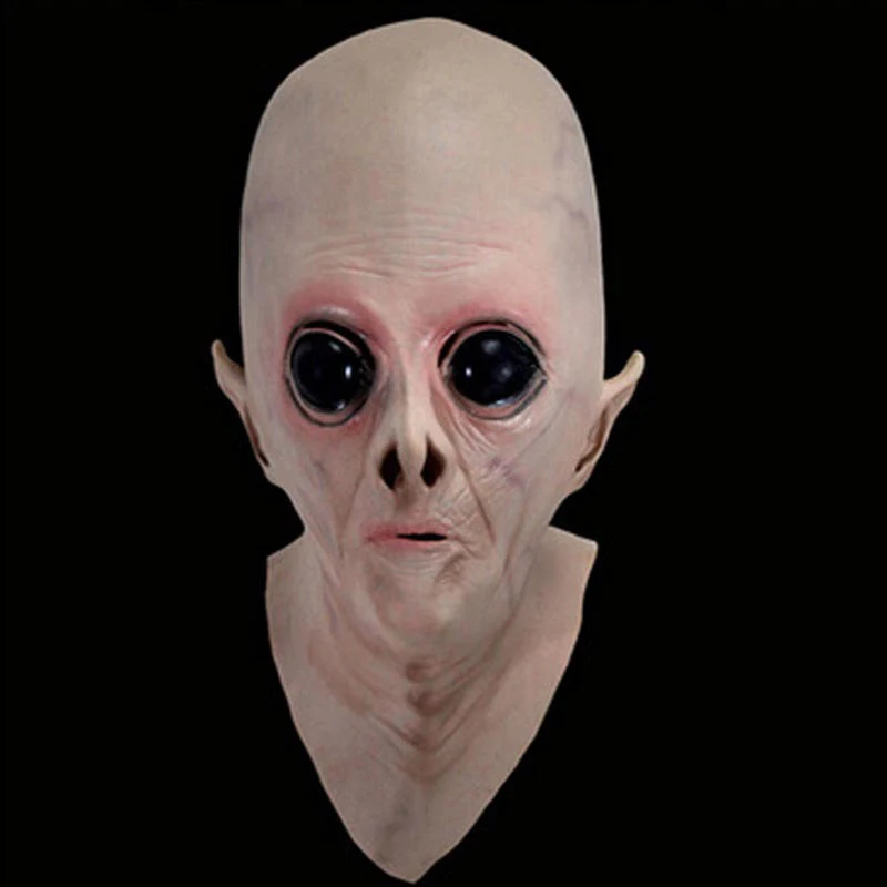 

Halloween Creepy Vinyl UFO Alien Head Mask Cosplay Party Supplies TSH Shop
