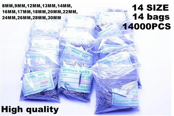 

Wholesale 14000PCS / lots 8MM-9MM-12MM-13MM-14MM-16MM-17MM-18MM-20MM-22MM-24MM-26MM-28MM-30MM spring bar watch repair parts