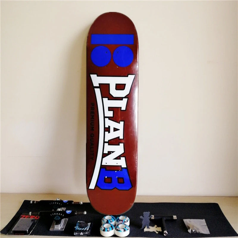 Beste 1 set USA Compleet Skateboard Deck 8 8. 125 8. 25 inch Skate Board Wielen amp; Vrachtwagens amp; Lagers Dubbele Rocker Skateboard Onderdelen