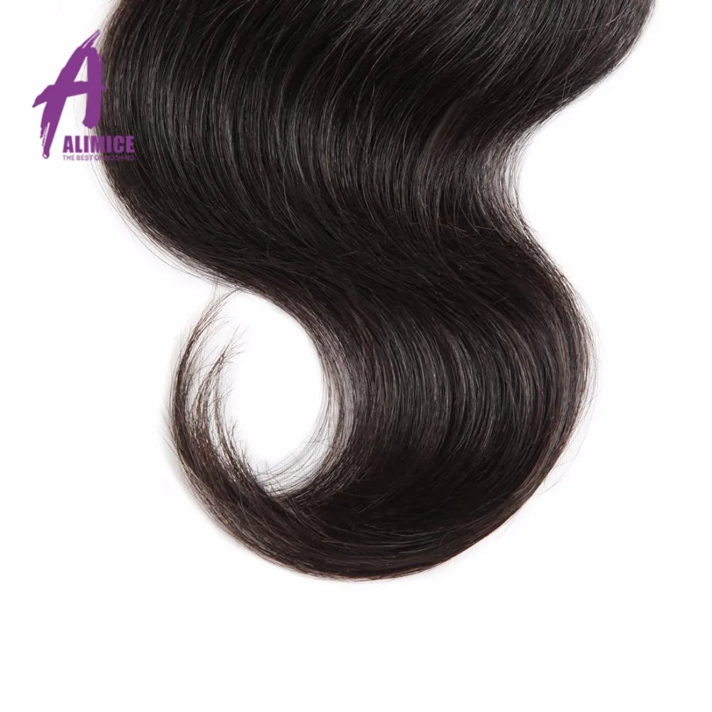 Alimice Brazilian Body Wave Human Hair Weave 3 Bundles Deal 8-26 inch 100% Hair Extensions Natural Non Remy Hair Double Weft (10)