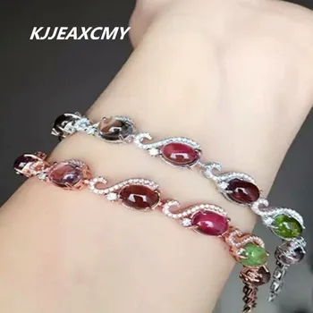 

KJJEAXCMY Fine jewelry women's hand ornaments, 925 Sterling Silver tourmaline, bracelet inlay jewelry, jewelry, natur