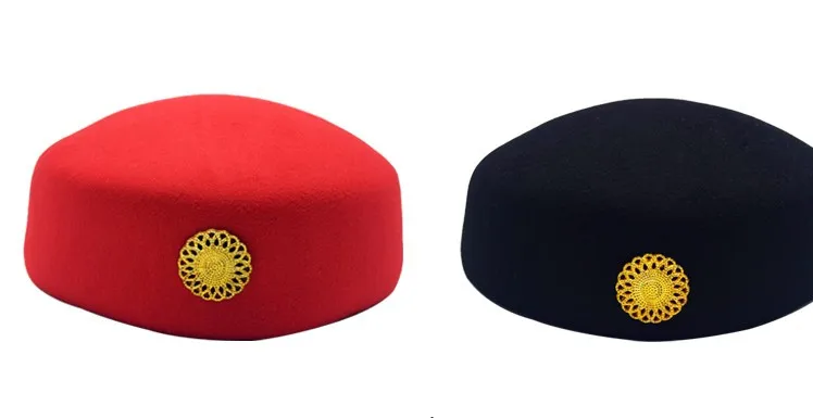 FW PNYS Adults Stewardess Cap Music Guard Hat Hotel Uniform Navy Performance Waitress -Zentai shop online