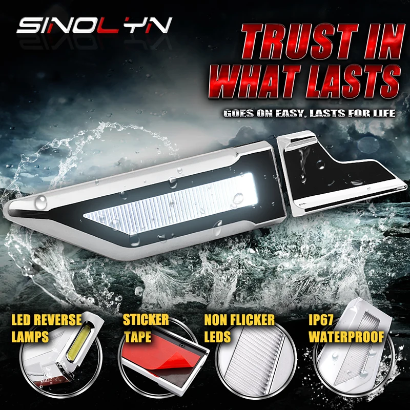  Switchback LED Light Side Marker Lamps Turn Signal+DRL+ Reverse Parking Lights White/Amber/Blue Car - 32881403690