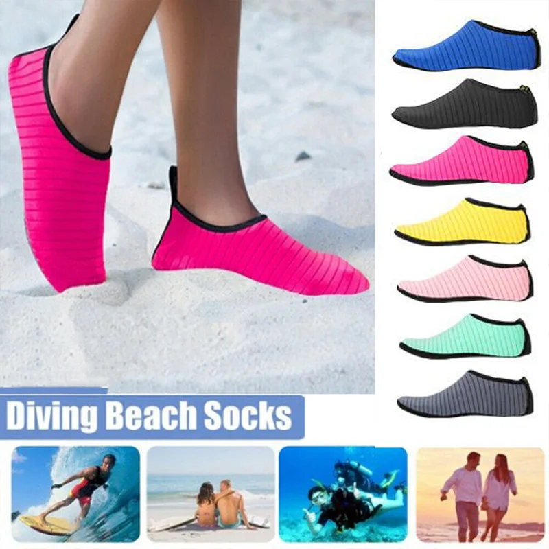 الصيف الرجال النساء السباحة الرياضات المائية أكوا الجوارب زلة المضادة الأحذية النيوبرين الجوارب زائد حجم سماكة عدم الانزلاق أحذية الشاطئ