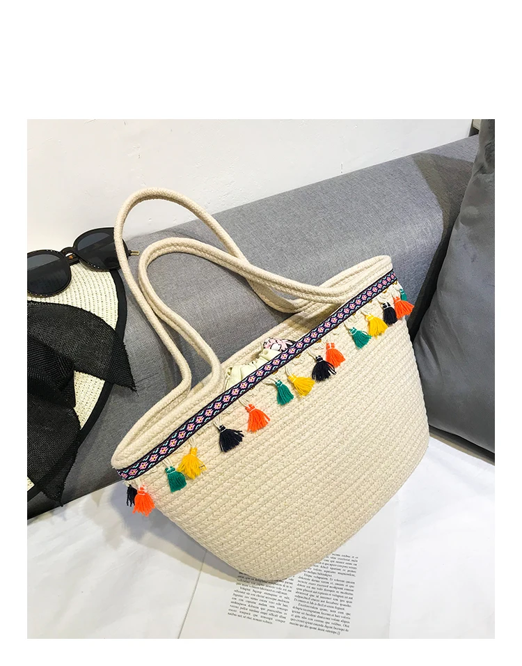 UKQLING Beach Handbag Knitting Straw Women Bag Tote Purse Women's Hobo Shoulder Bags with Top Handles Slight Summer Handbags