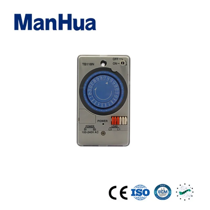 ManHua Coin Operated 24 Hours Mechanical Timer Switch TB118N Mini