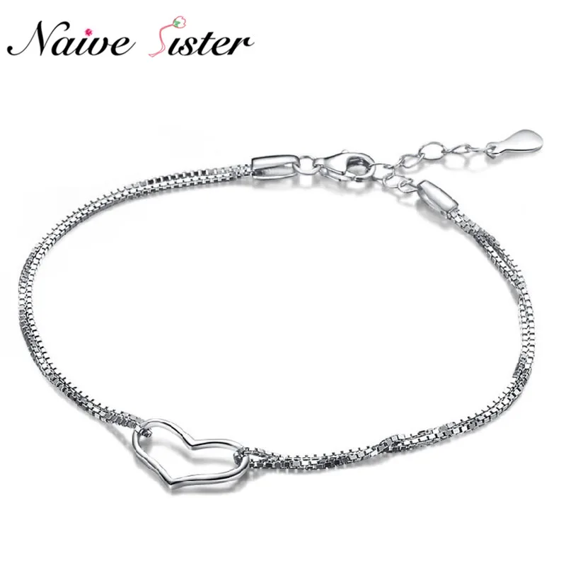 Minimalism Style Bracelet Fashion Heart Charms Bracelets For Lady Girl