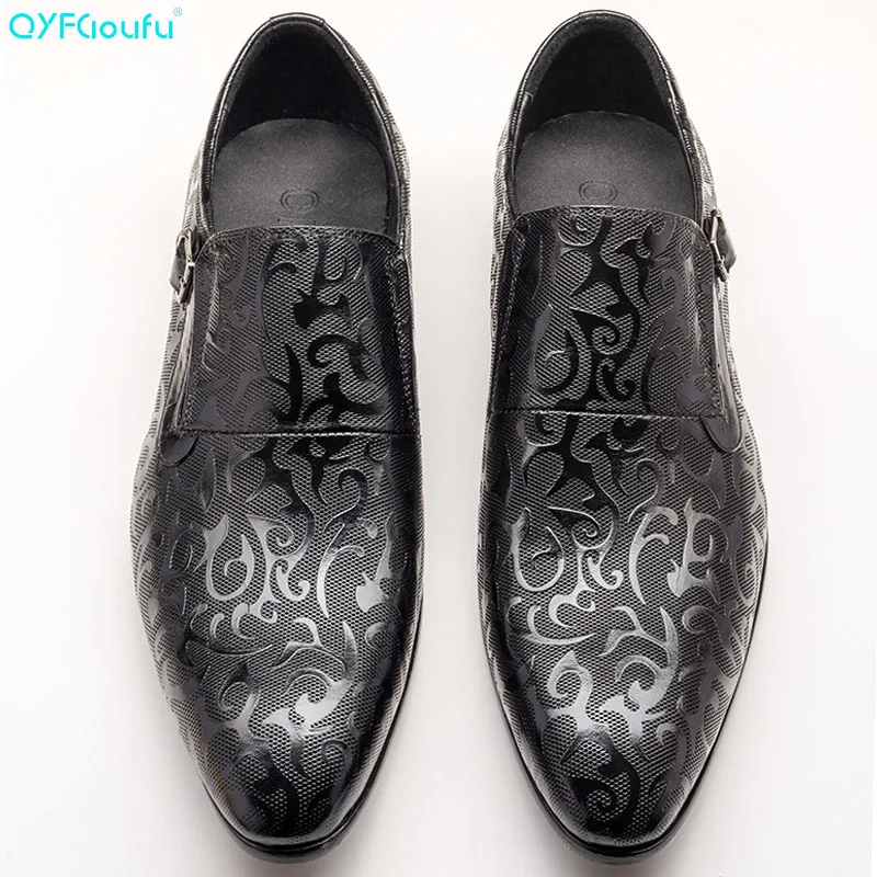 

Print Pointed Toe Oxford Shoes For Men Brand Designer Formal Office Shoes High Quality Luxury Italian Men Dress Shoes