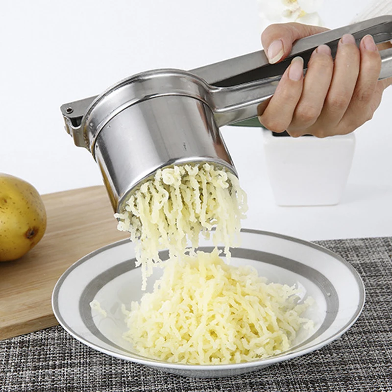

Potato Mashers&Ricers Kitchen Accessories Stainless Steel Pressure Mud Puree Garlic Press Maker 3 Sheets Replacement Mesh 57