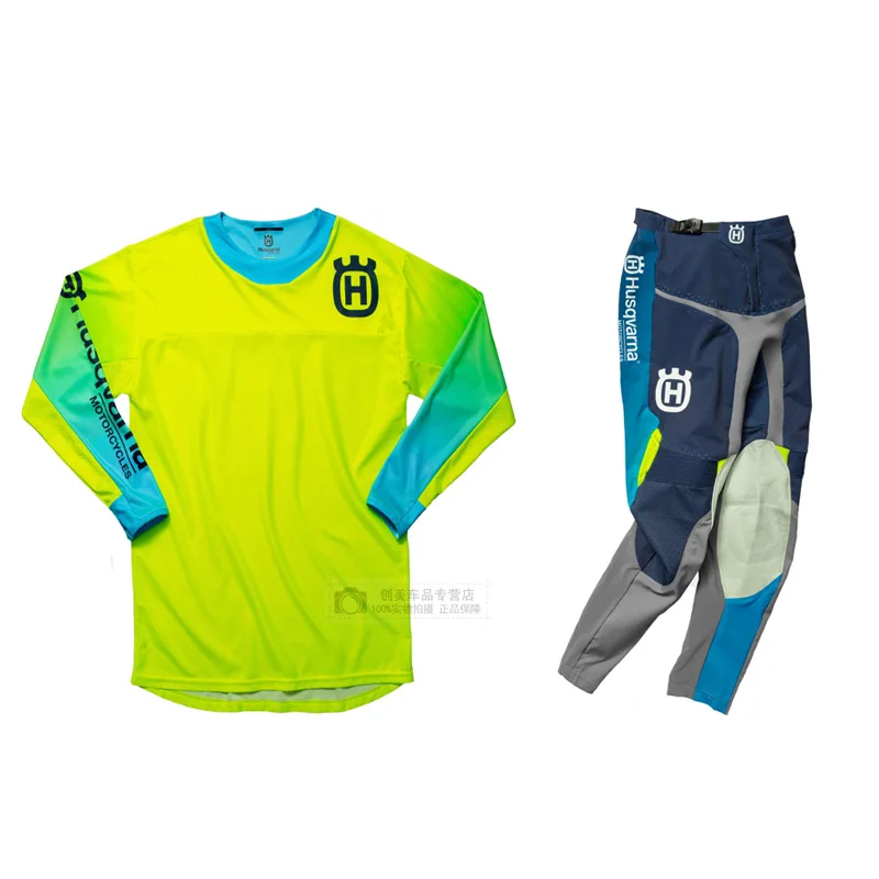 

2019 New Motocross Suit HUSQVARNA Racing Full Set Protection Gear Jersey Pants Motorcycle MX riding combination