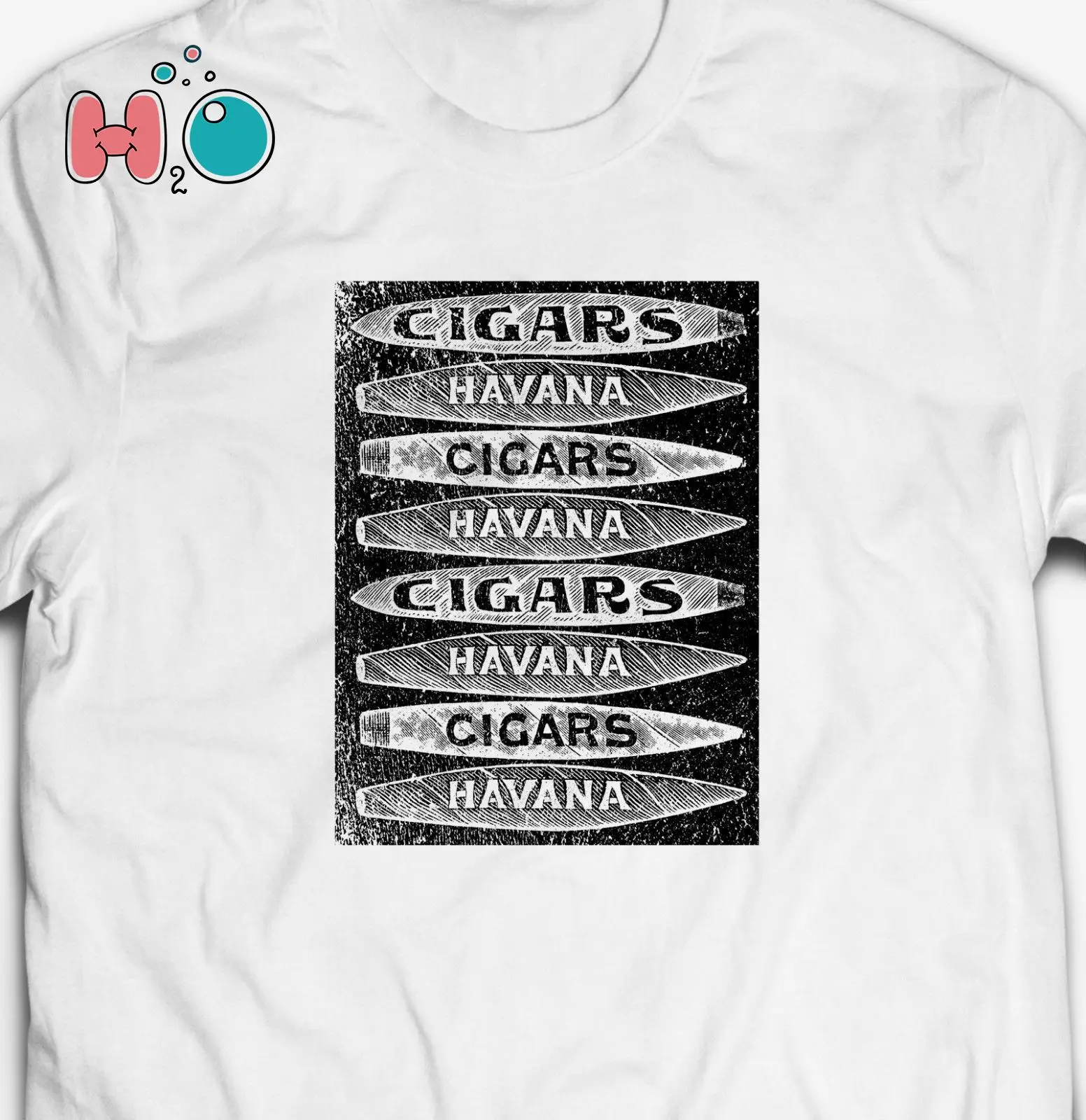 

RETRO CUBAN CUBA CIGAR CIGARS POSTER ADVERTISEMENT 100% cotton Mens T-shirt Tee