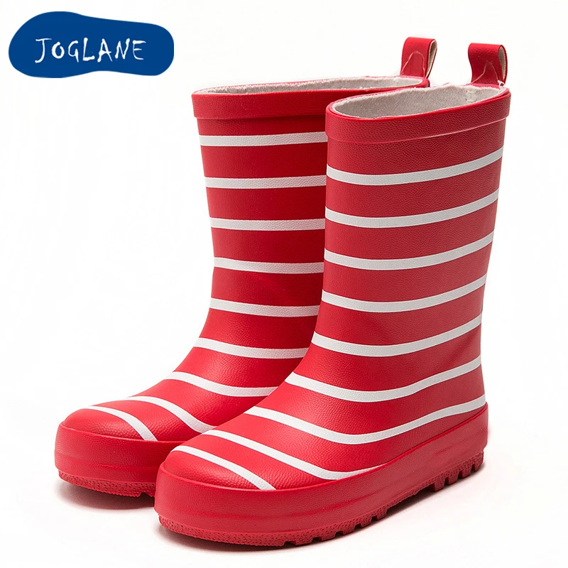 

JOGLANE Children rain boots high quality boy girl anti skid natural rubber waterproof boots environmental protection baby boots