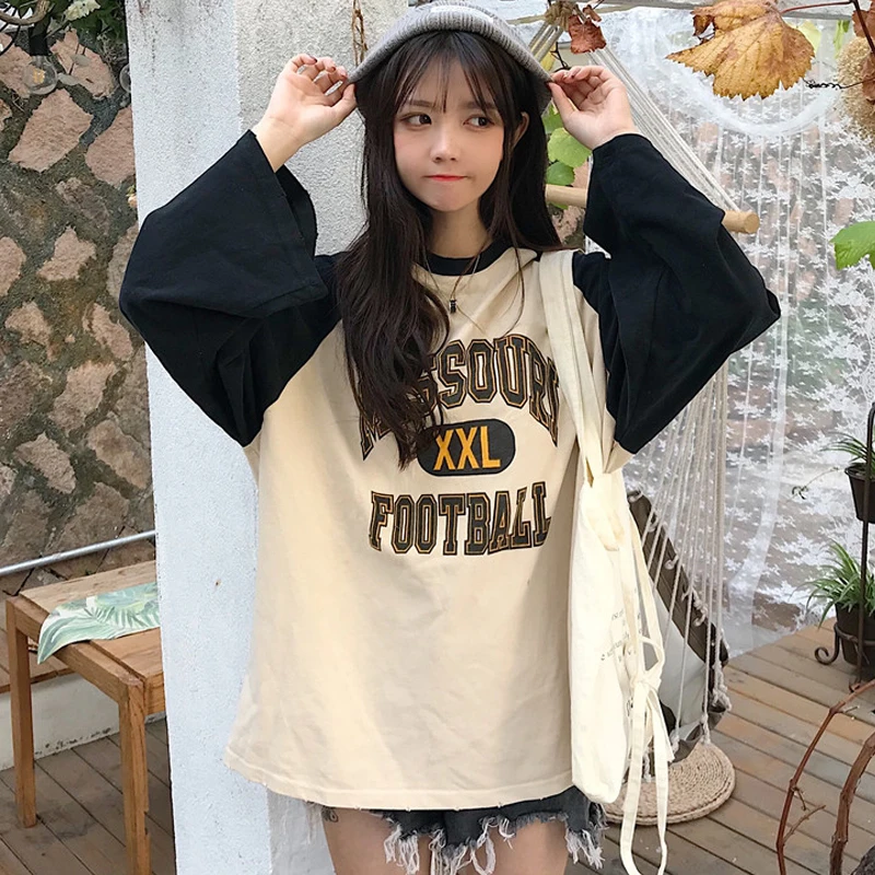 YouGeMan T shirt Femme Spring Clothing Korean Ulzzang Harajuku Simple ...