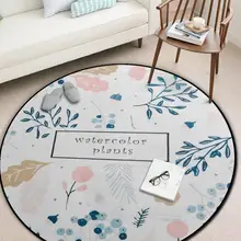 60x60/80x80/100x100 см растения для акварельных красок бархатный коврик декоративный пол коврик Коврик Гостиная противоскользящая домашняя Подушка для стула