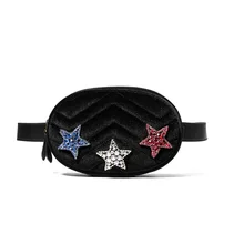 

Luxury Brand GG Designer Women Waist Pack Velvet Cute Fanny Pack Stylish Diamond Star Belt Pouch Fashion Waist Bag for Travel