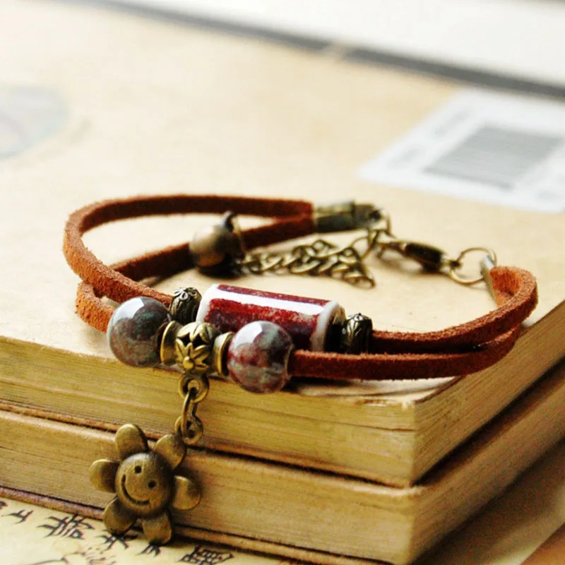 30 Pieces/Lot Ceramic Beaded Multilayer Bracelets For Women Cylinder