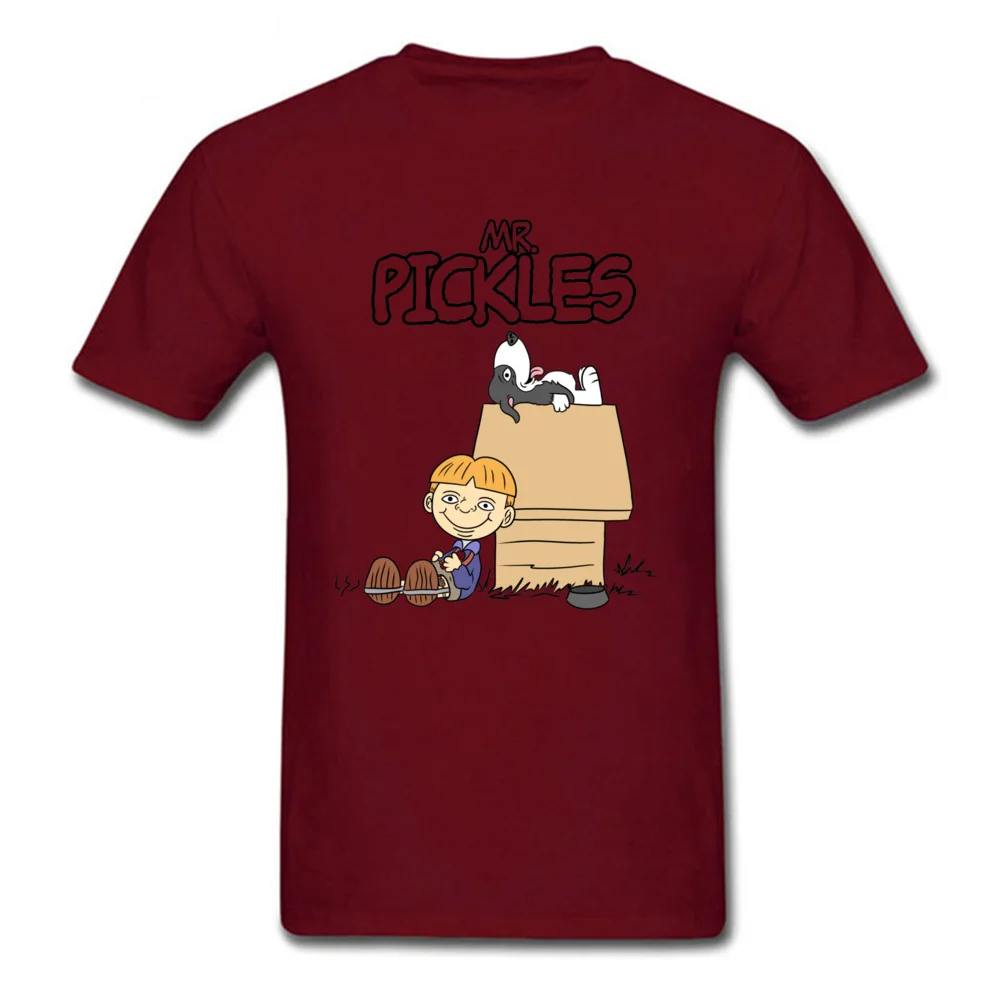 Company Men Tops T Shirt Mr Pickles 21397 Hip hop Top T-shirts 100% Cotton Short Sleeve Custom Tee-Shirts O-Neck Mr Pickles 21397 maroon