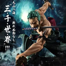 2019 Zoro SA-MAXIMUM Drie Duizend Wereld Ver. Pvc Action Figure Luffy Roronoa Zoro Collection Model Speelgoed 18Cm