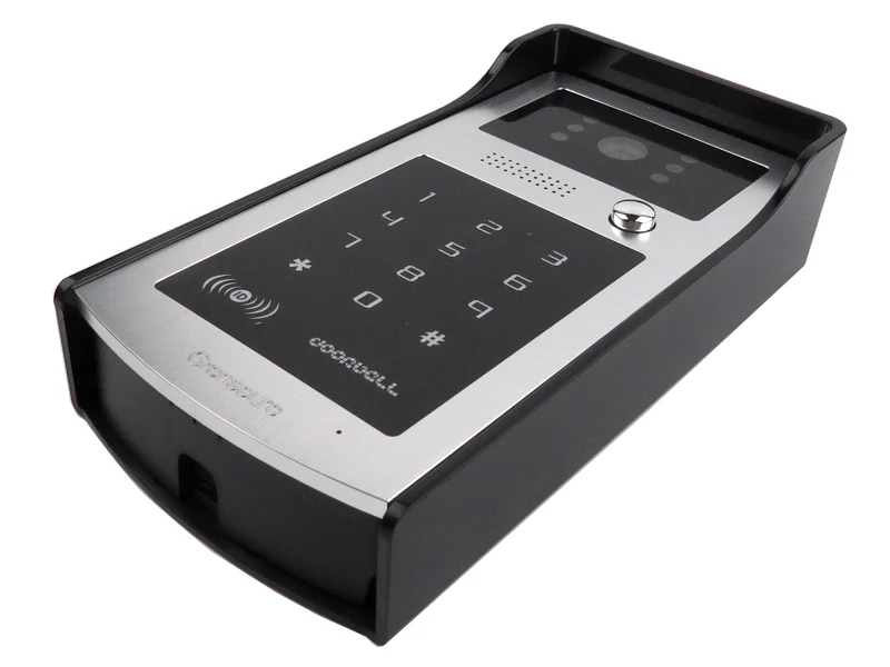 7 дюймов ЖК-монитор экран видеодомофон домофон система+ металл Водонепроницаемый RFID код клавиатуры дверной Звонок камера