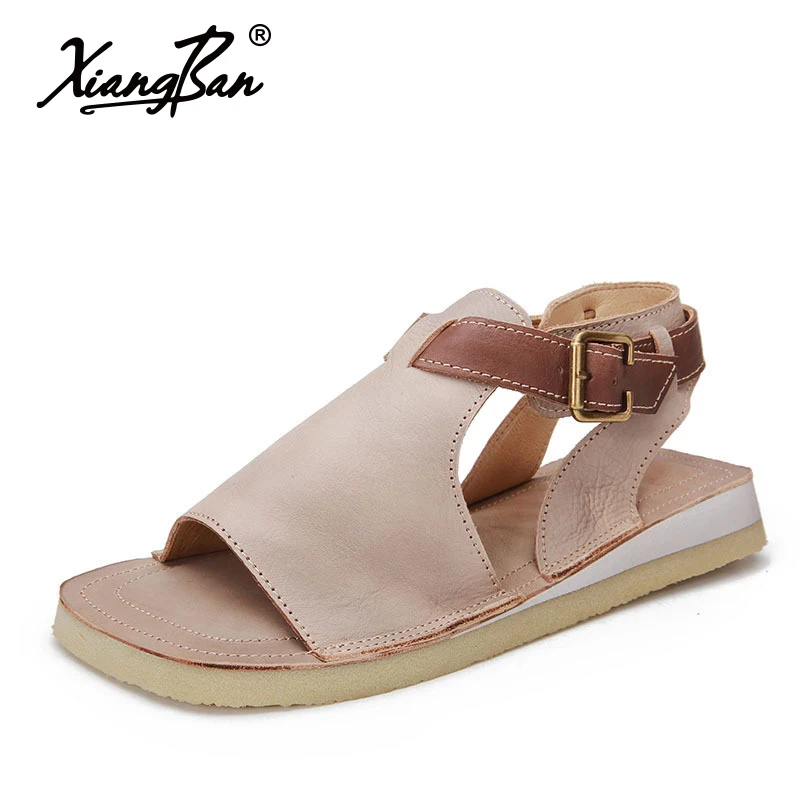 Original Women Designer Summer Flat Shoes Vintage Woman Sandals Leather Buckle Leisure Fish Mouth Sandal Ladies цена Original Women Designer Summer Flat Shoes Vintage Woman Sandals Leather Buckle Leisure Fish Mouth Sandal Ladies цены онлайн