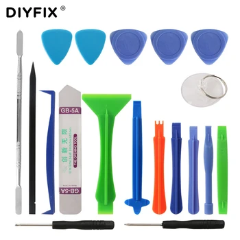 

DIYFIX 19 in 1 Opening Tool Metal Pry Bar Smartphone Disassemble Repair Tools Kit for iPhone Samsung Hand Tool Set
