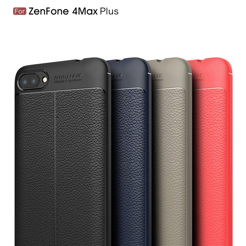 

Litchi silicone case for Asus Zenfone 4 Max plus zc554kl (5.5 inches) funda capa lychee leather pattern tpu cover coque etui tok