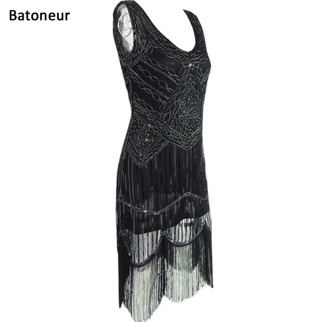 Women 1920 S Sequin Retro Vintage Dresses Fringed Dress Hem Fler Women 1920 S Sequin Retro Vintage Dresses Fringed Dress Hem Fler Roaring 20s Plus Size Gatsby