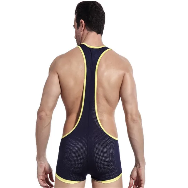 Sexy Men's Mesh Suspender Jockstrap Singlet Underwear,Strecth Body Suit