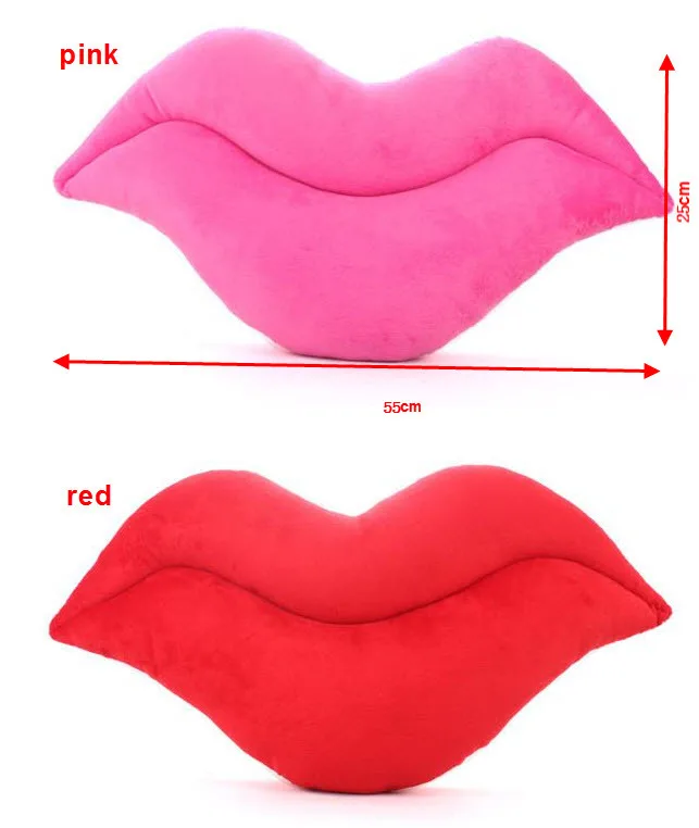 Pillowcushion Y Red Pink Lips Cartoon Plush Toy Cushion Lumbar Pillowcushion Y Red Pink Lips Cartoon Plush Toy Cushion Lumbar Pillow Gift Whole C02051 In Bedding Pillows From Home Garden On