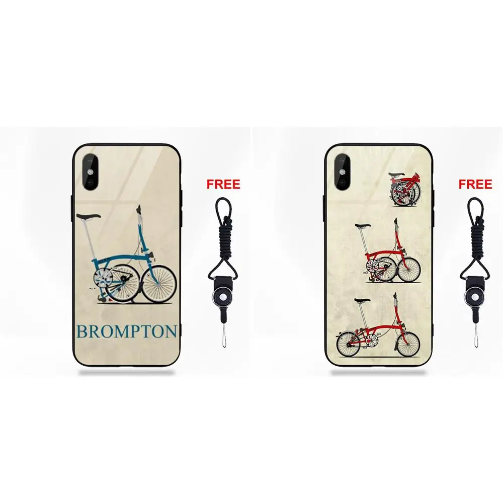 Vvcqod Винтаж Brompton складной велосипед для Apple iPhone 5 5C 5S SE 6 S 7 8 плюс X XS Max XR | Мобильные