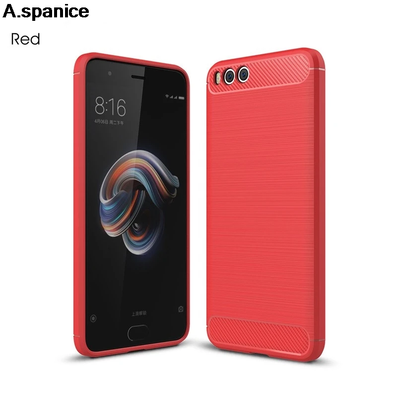 A.spanice For Xiaomi Mi Note 3 Armor Carbon Fiber Texture Brushed Soft