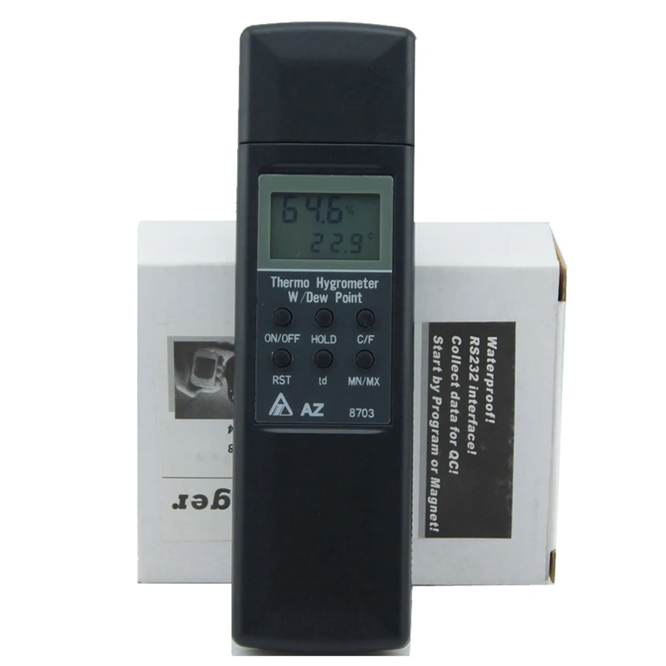 AZ 8703 Карманный Тип цифровой гигрометр Температура влажность тестер градусов прибор термометр/росы ЖК-дисплей Дисплей