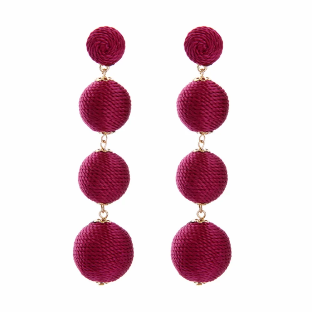 

Romantic Crispin Ball Drop Earrings Long Thick Line Yellow Rose Red Green Red Earrings Lantern Earrings For Women Girls Gift