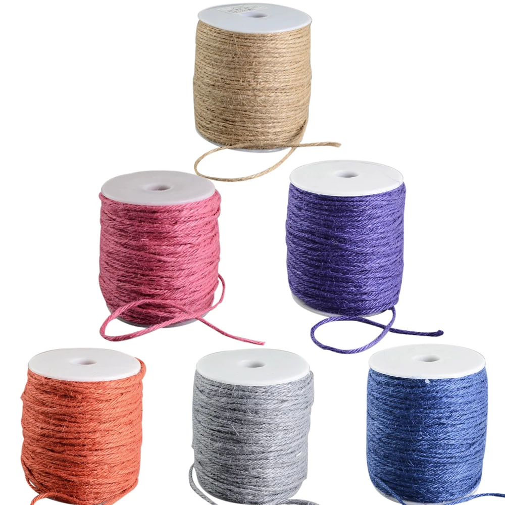 15 Colors 2mm; 100m/roll Colored Hemp Cord Rope Jewelry Making