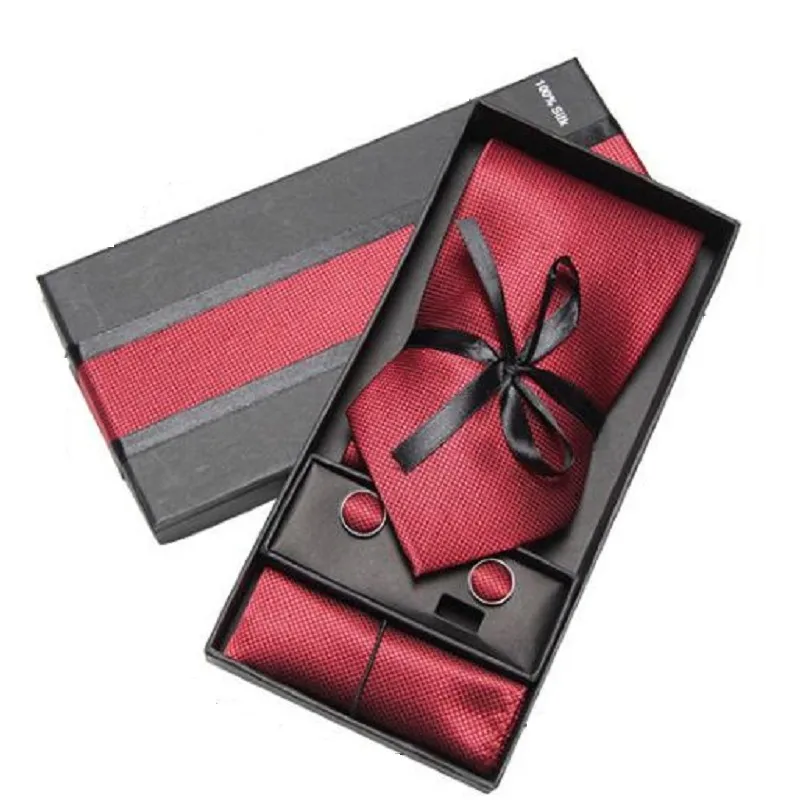 

gift set necktie cufflink handkerchief for men tie neckwear neck tie set neckties cuff link boxed gift fashion accessory