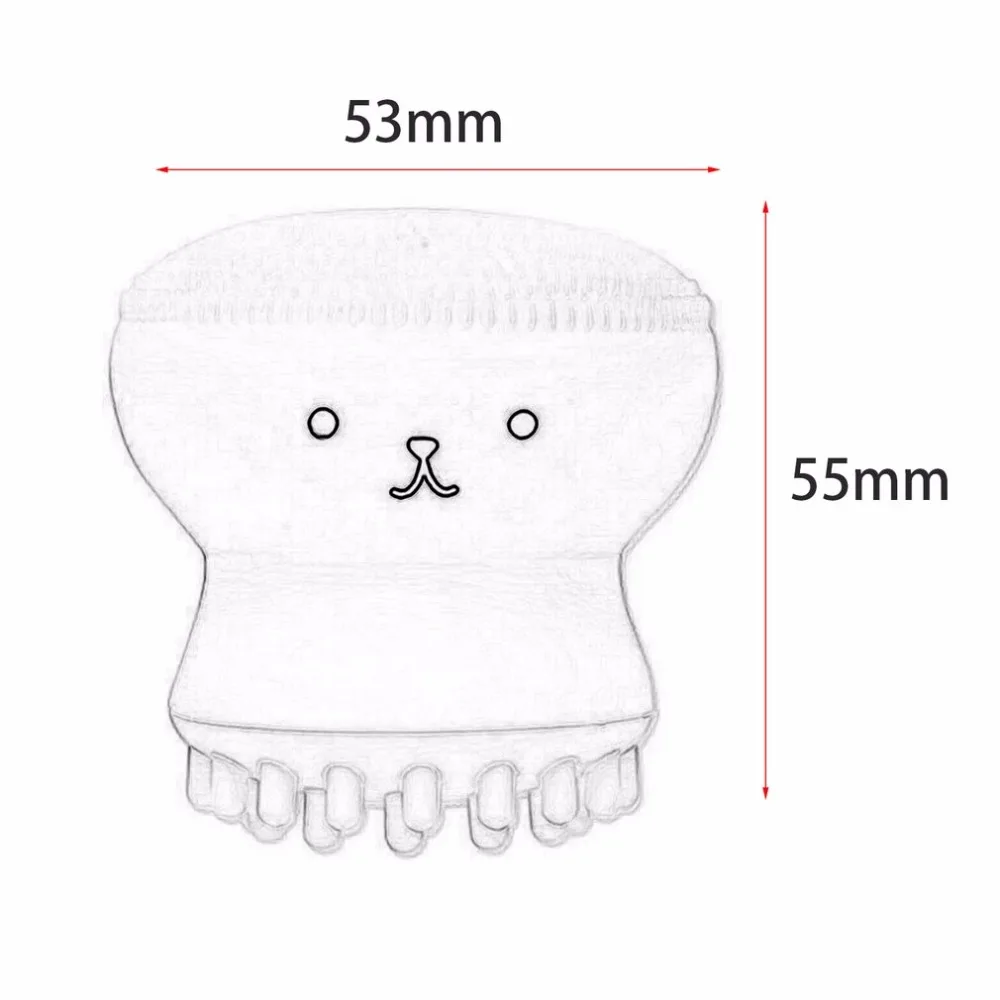 Горячая Медуза моющая щетка для отшелушивания на лице очиститель Массажная Мягкая силиконовая кисть для лица скруббер глубокая кисточка для чистки пор щетка