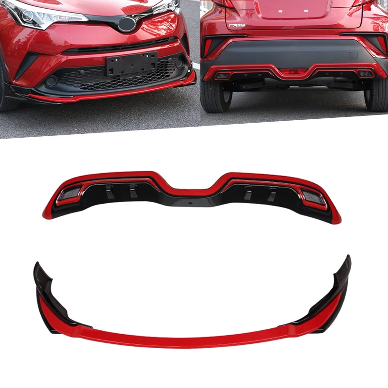 

For Toyota C-HR CHR 2016 2017 2018 Front & Rear bumper Cover Trim Decoration ABS Chrome Car Accessories Auto Styling