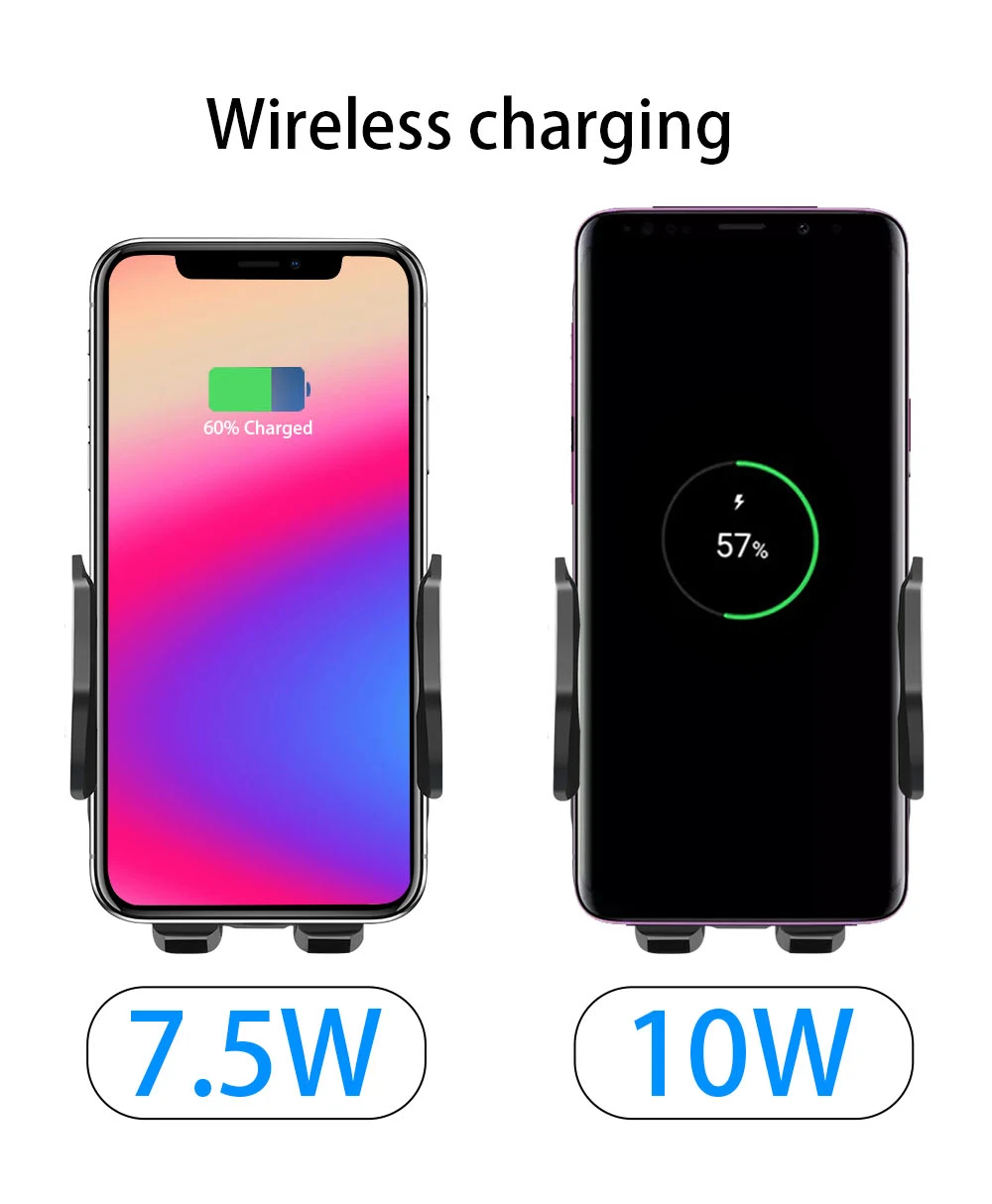 NYFundas Q1 360 Degree Rotation Car Wireless Charger For iphone X 8 8Plus Note 9 8 7 5 Folding Sensor Charging Phone Pad Docking (6)