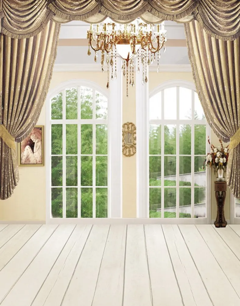 

5x7ft Wooden Floor Room Window Photography Backdrops Photo Props Studio Background