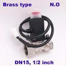 GOGO DN15A ручной сброс 1/" никелированный латунный газовый аварийный запорный электромагнитный клапан для домашнего DC6-24V