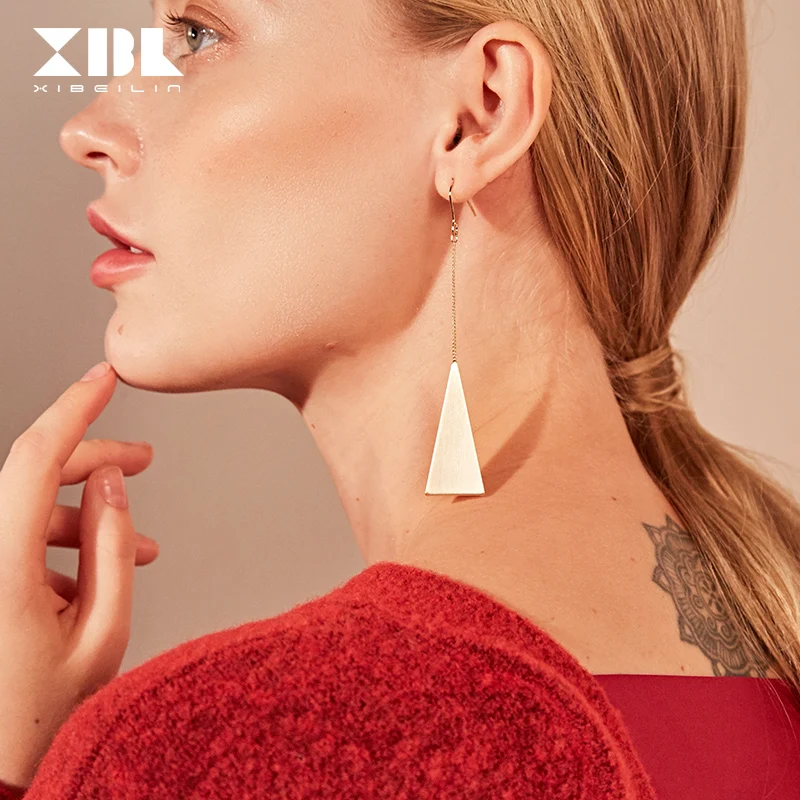 

Fashion Long Triangle Drop Earrings for Women Girl Temperament Korean Personality Geometric Earrings Party Wedding Jewelry Gifts