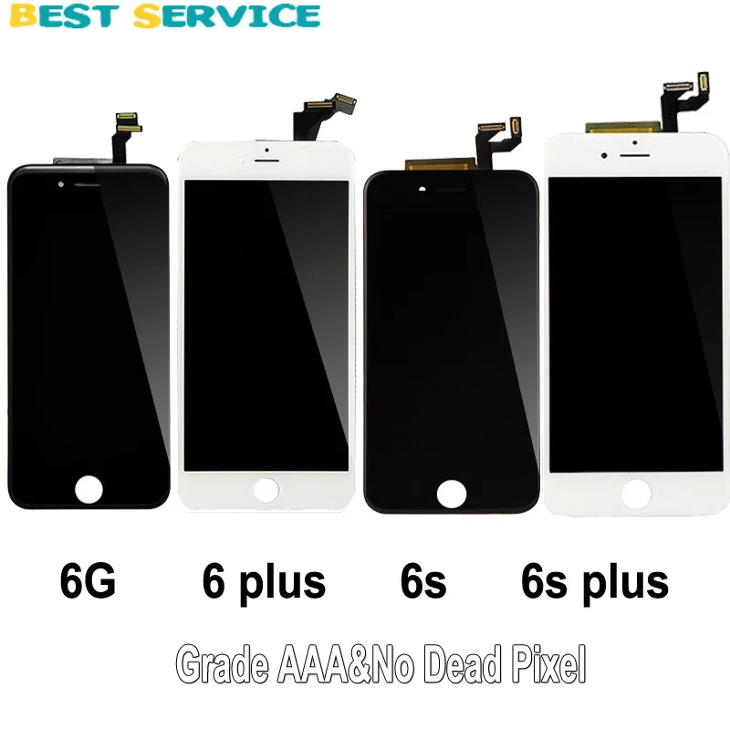 

No Dead Pixel For iPhone 6 6s 6 plus 7 LCD Screen Display Touch Screen Digitizer Assembly Black White for iphone6 for iphone7