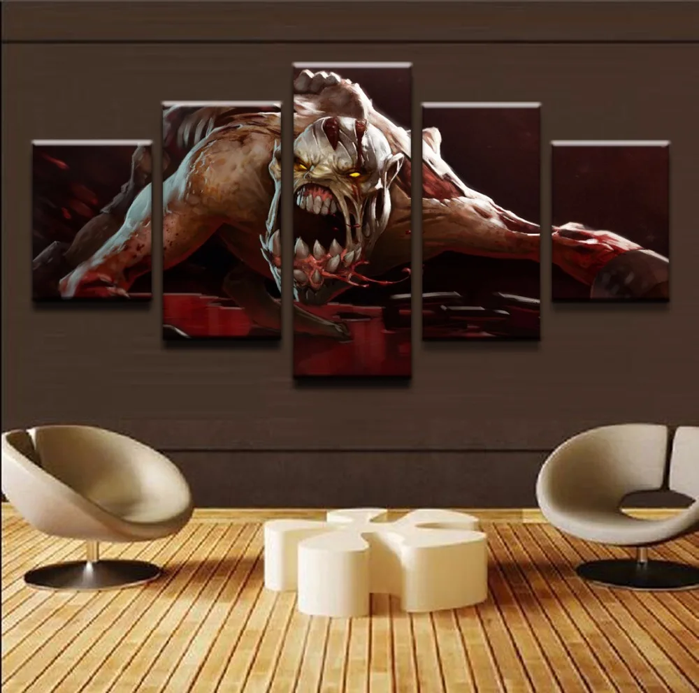  Canvas Home Decorative HD Printed Video Game Poster Wall Art Framework 5 Pieces DOTA 2 Lifestealer 