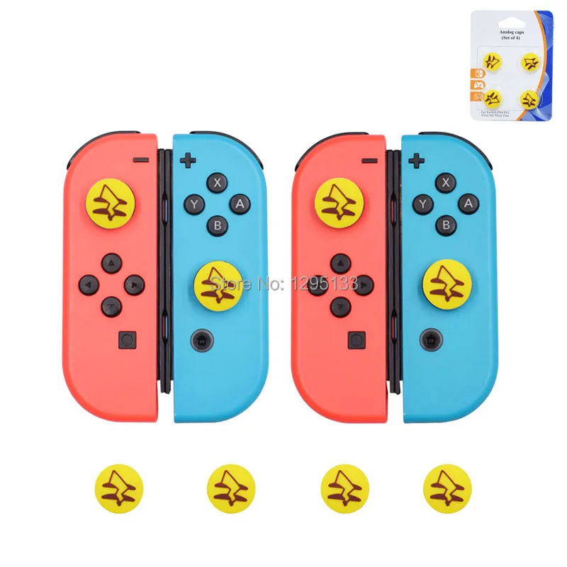 

4 pcs for Joy Con Silicone Joystick Thumb Stick Grip Cover Case Analog Caps for Nintend Switch NS Joy-Con Controller